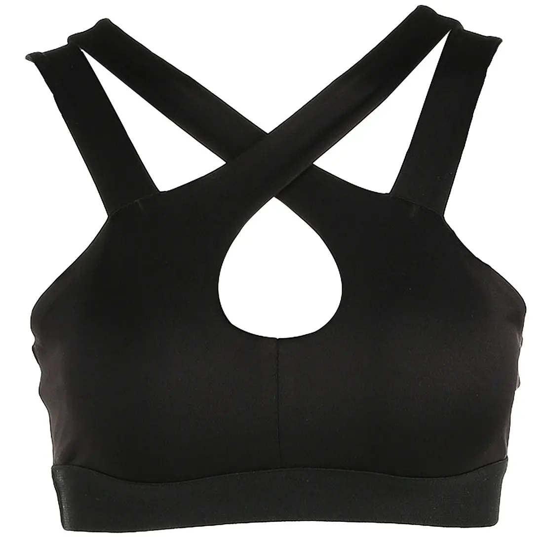 FANGNYMPH Sexy Women Halter Yoga Bra Strappy Sport Bras Push Up