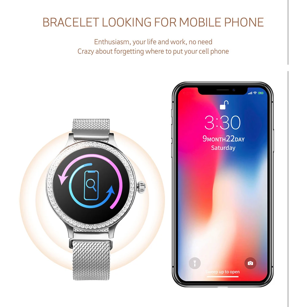 M8 Smart watch Women smart bracelet girl IP68 waterproof Bluetooth 4.0 Heart Rate ladies Smart watch