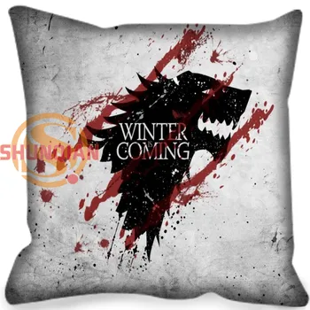 

Custom Pillow Case Game of Thrones Square Pillowcases zipper 35x35cm 40x40cm 45x45cm 60x60cm two sides Custom your image