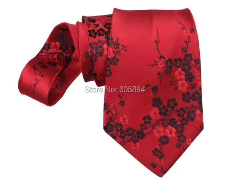 Элегантный этническая Pulm цветок галстуки высокое качество китайский стиль природный настоящее глазет людей стандартный галстуки мода
