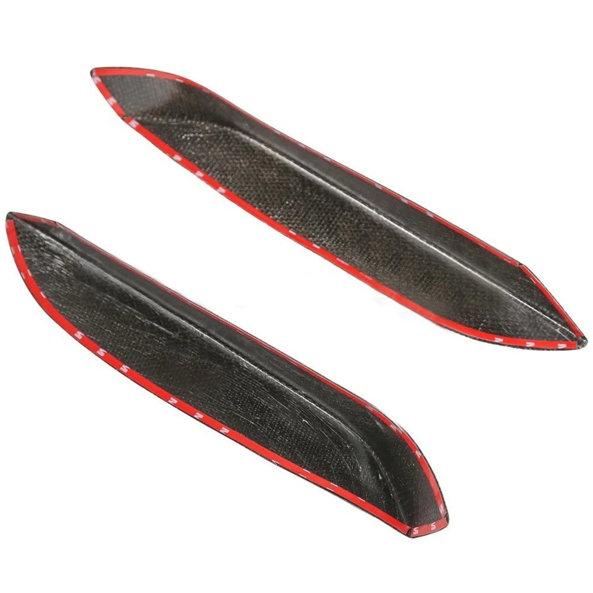 2x F80 Real Carbon Fiber Car Front Upper Bumper Lip Diffuser Splitter Canards Lip Protector For BMW F80 M3 F82 F83 M4 2015-2018