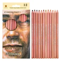 12Pcs Wood Pastel Pencil Set Basis Skin Pastel Color Pencil for Artist Drawing School Office Lapices De Colores Pencils Supplies 2