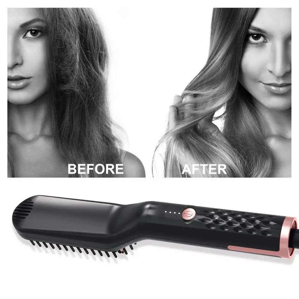 

Electric Hair Straightener Comb&Beard Straightening Brush Beard Styling Comb Quick Heater Multifunctional Styling For Men Women