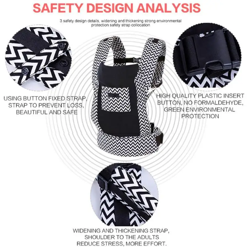 5-36M Newborn Baby Front Facing Carrier Infant Sling Backpack Back H-shape Kids Pouch Wrap Carrier with Large storage Bag