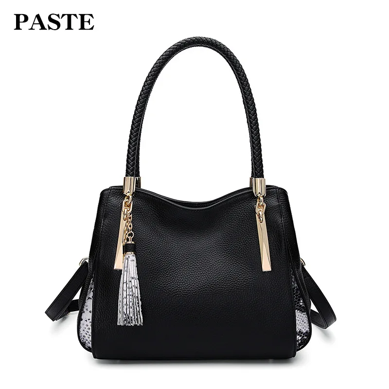 

2018 Spring Serpentine Tassel Design Brand PASTE Women's Hobo Bags Luxury High Quality Female Shoulder Bag 7P1128MP