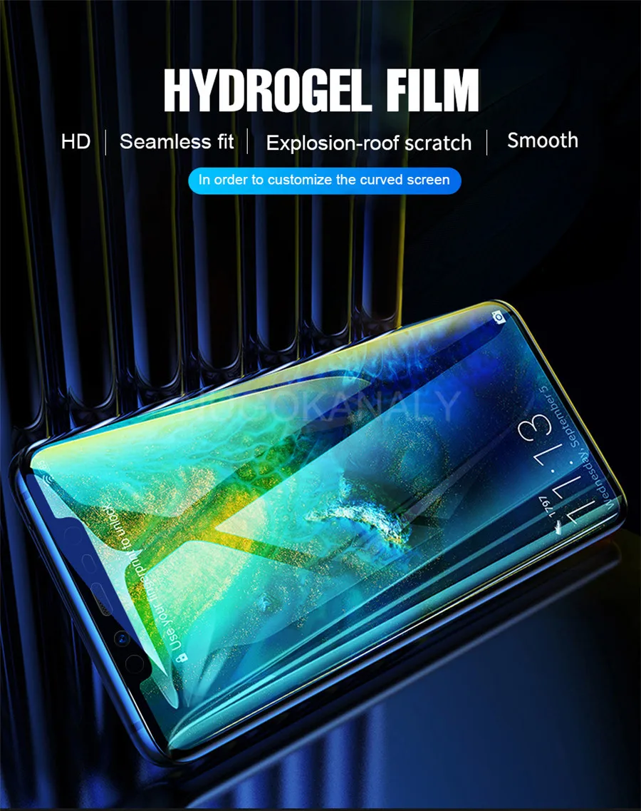 Гидрогелевая мягкая пленка 3D полное покрытие протектор экрана для huawei mate 20 P30 P20 Pro Lite ультра тонкая прозрачная пленка