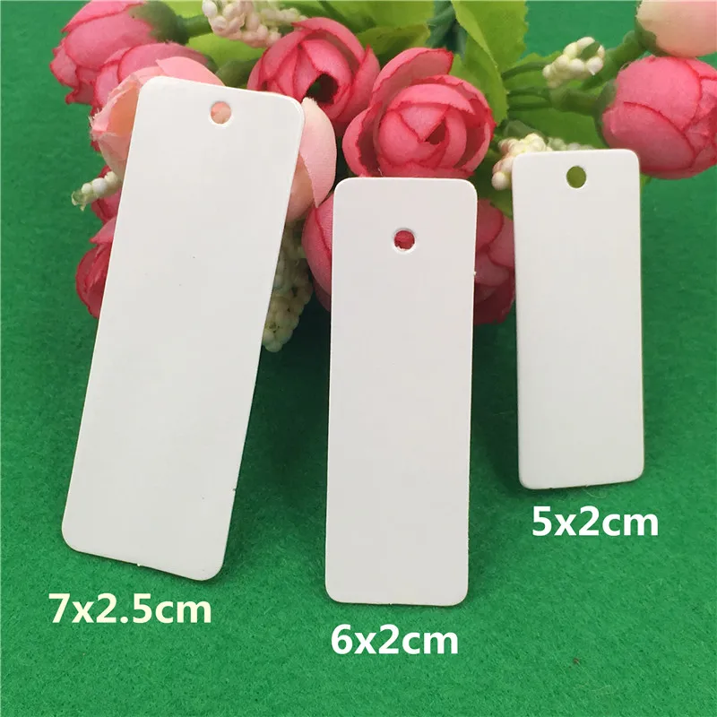 

50 pcs Various Sizes Pure White Rectangular Bookmark Wedding Notes Label Office Message Card Free shipping