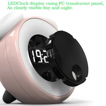 

Recognition Nightlight Snooze Alarm Clock Rechargeable Home LED Intelligent Induction Time Charging Light Touch Dimmer Body