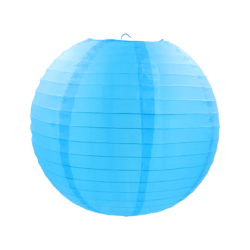 AJP round waterproof cloth lantern Outdoor Grand Event lantern folding nylon Lantern wedding birthday party Festival lantern - Цвет: blue