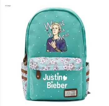 

Famous star JustinBieber backpack student sweet lady bag large capacity unisex backpack