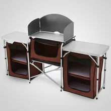 Кемпинг кухонный стол для пикника портативный складной шкаф для хранения пищи Alu