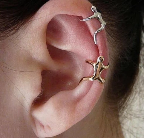 Uk Hot Silver Gold Earrings Ear Clip Climbing Man Climber Uk Hot Silver Gold Earrings Ear Clip Climbing Man Climber Cuff Helix