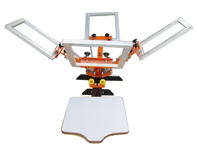 

with Easy Adjusting System for  4-1 Press DIY T-Shirt Printing for 4 Color 1 Station Silk Screen Printing Machine