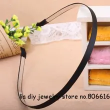 5 мм/шир. 20 шт. черная лента и металлическая лента для волос повязка для волос DIY аксессуары для волос фурнитура компоненты