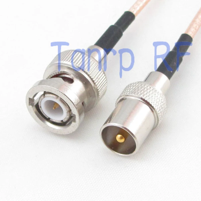 

12in TV male to BNC male plug RF adapter connector 30CM Pigtail coaxial jumper extension cord cable RG316