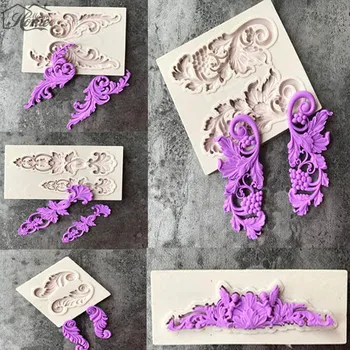

Flower Lace European Lace Silicone Mold Fondant Cake Decorating Tools Chocolate Gumpaste Mould Bakeware Wedding Decor