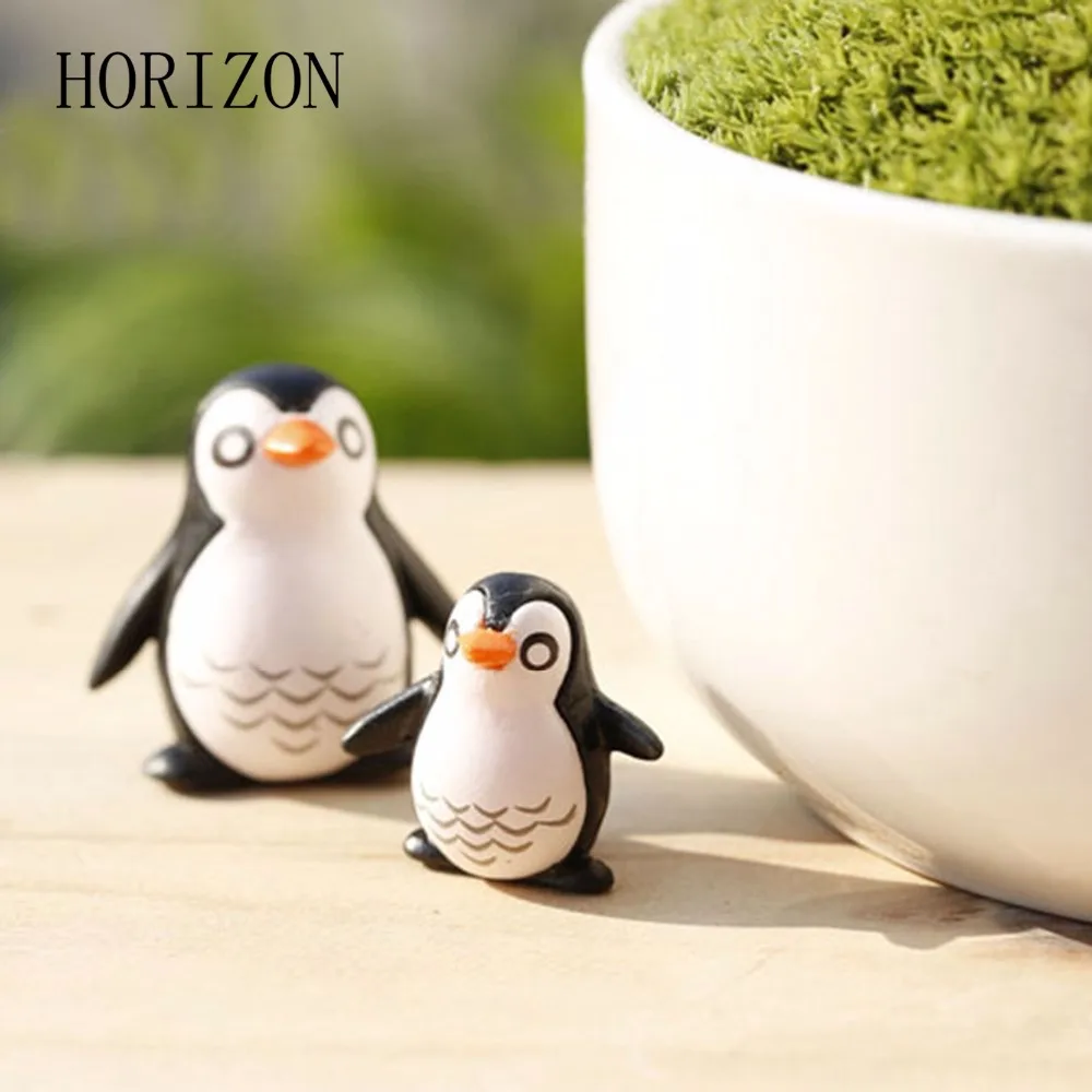 

5PCS Penguin fairy Garden Animals Moss Terrarium Home Desktop Decor Crafts Bonsai Dolls Home Garden Decoration Toy