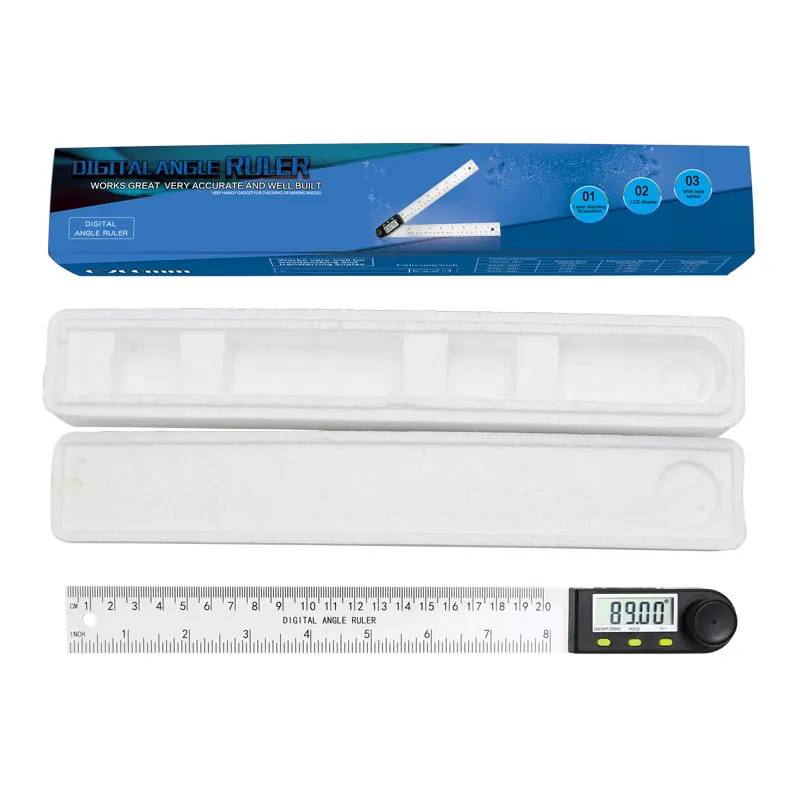 Digital Protractor Angle Ruler 200mm 8inch Angle Finder Meter Plastic 360 Degree Goniometer Inclinometer Measuring Tool