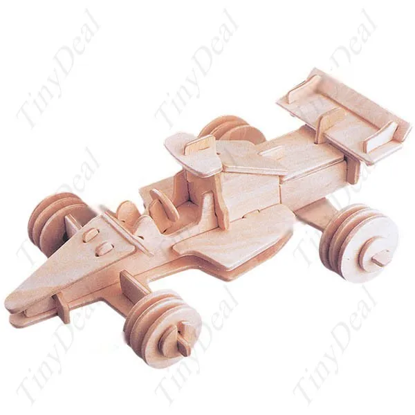 Simba Formula 1 Car 3D Puzzle Wood Assemble Toy Woodcraft Construction