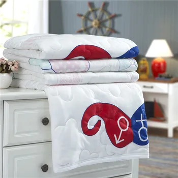 

2017 Summer Cotton Quilt Reactive Printing Air Conditioning Quilts 1.5-2 KG Comforter Home Textiles Spring Quilts Freeshipping
