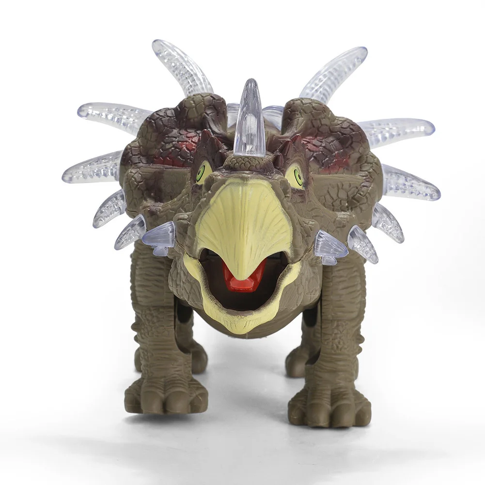 

Triceratops Model Walking Dinosaur Toy Interactive Sounds Plastic Figure Lights Gift Real Movement Kids Games Electric Dragon