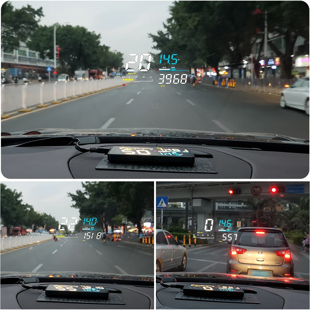 9 в 16 В постоянного тока OBD2 D5000 Hud автомобильный проектор скорости ветрового