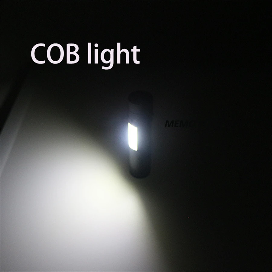 2 шт./лот Мини Портативный светодиодный фонарик факел с зажимом Q5 + COB 4 режима