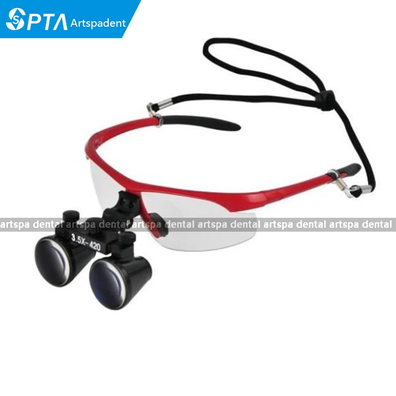 Lente Binocolo Chirurgica 3.5X Con LED - Per Odontoiatria E Chirurgia, Distanza 420mm - Foto 3