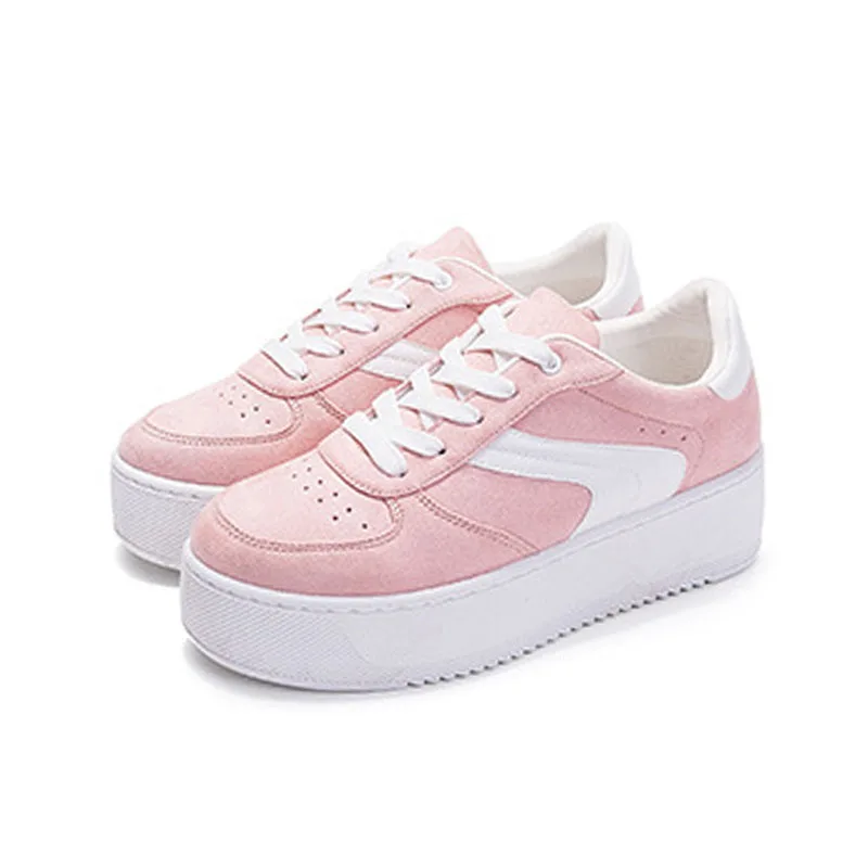 

Dropshipping 2019 Fashion Sneakers Women Platform Shoes Women Sneakers Brand Height Increasing Shoes Pink Black White Plus Size