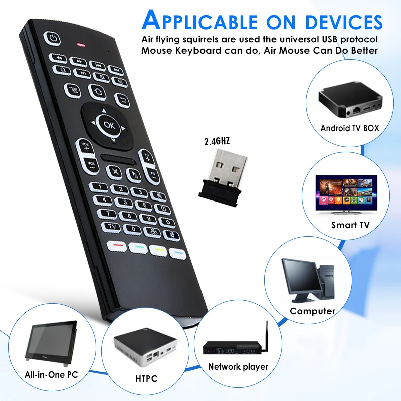 

MX3 Keyboard 2.4G Remote Control Air Mouse Wireless Keyboard For Android TV Box Mini PC TV Box Remote Control