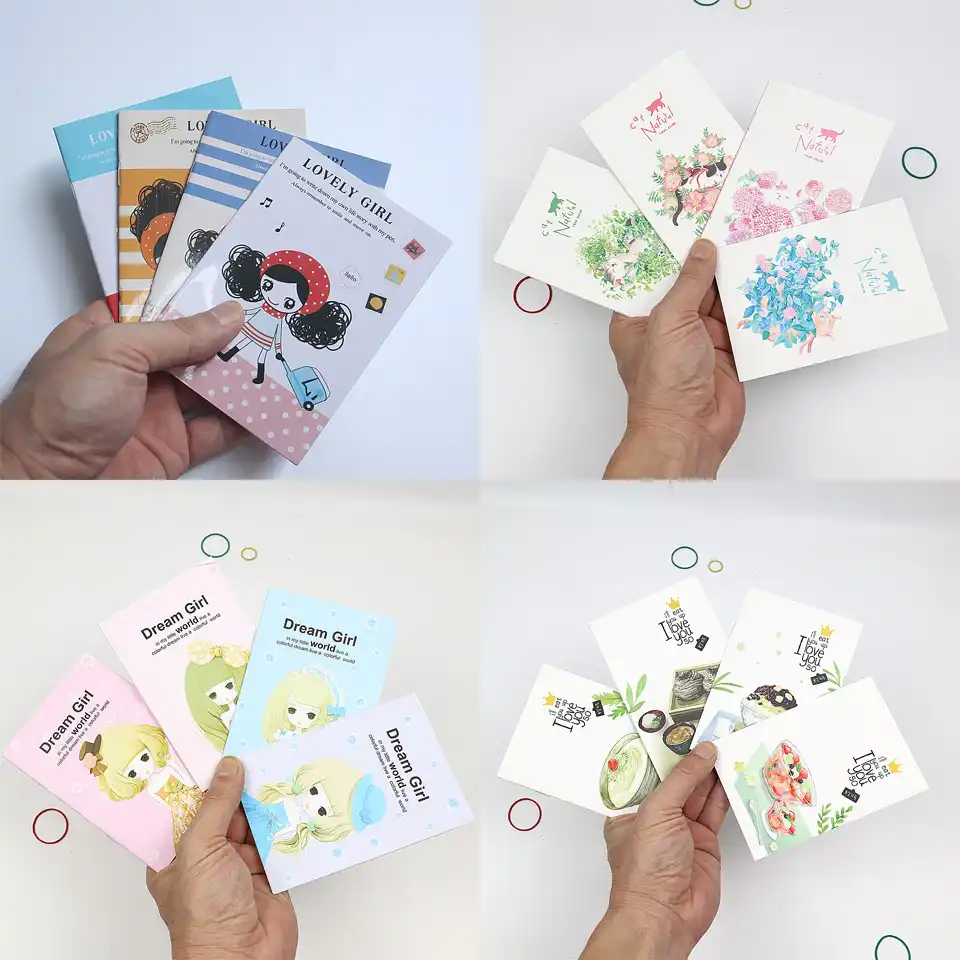 4 Pcs Set Mini Buku Catatan Cantik Antik Bunga Kartun Kecil Diary Lucu Animal Notepads Untuk Hadiah Anak Anak Alat Tulis Korea