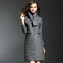 New Autumn winter 90% white duck Down coat Thin Long Parkas Women Ultra Light Down Jacket down coat female outerwear