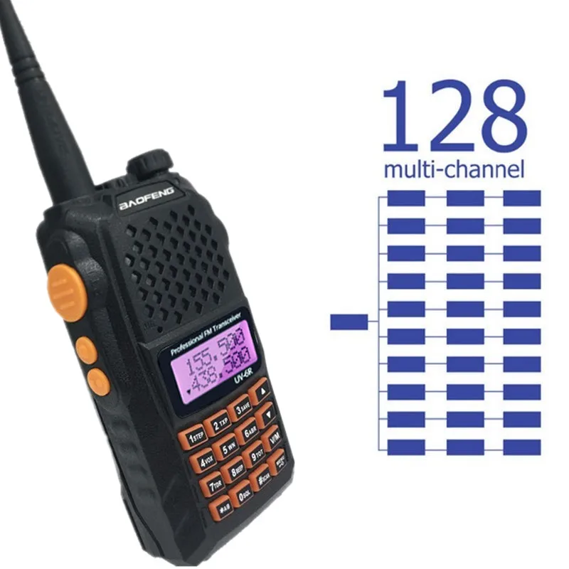 Рация Baofeng UV 6R Talkie 7 Вт 2 шт. высокомощная двухсторонняя радиостанция UHF VHF