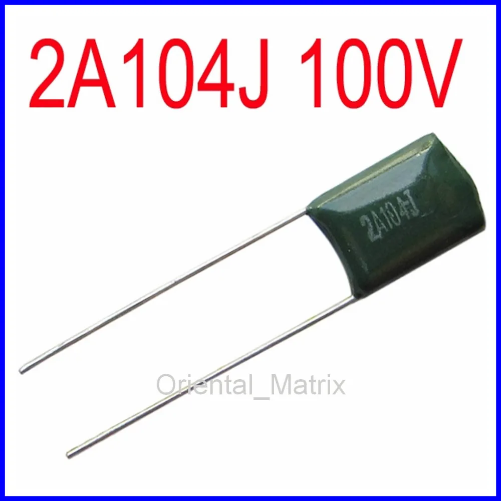 Купить 2a104 100 в 0.1 мкф 100nf полиэстер конденсатор в интернет ...