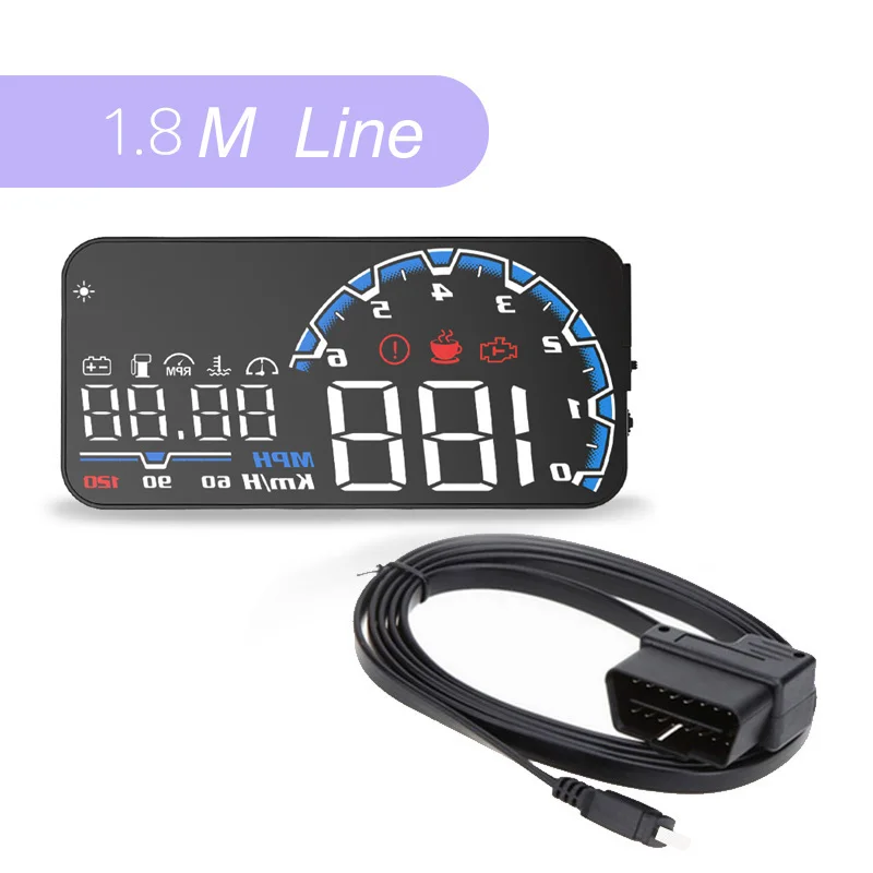ActiSafety H300 5 дюймов налобный дисплей пленка HUD Дисплей лобовое стекло проектор OBD2