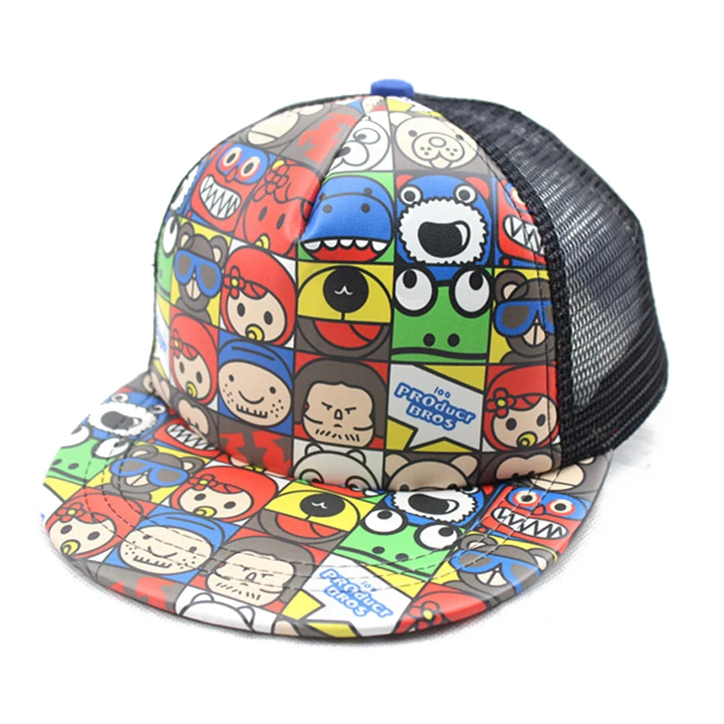 Новая детская одежда для маленьких мальчиков, Женская бейсбольная кепка, Модная красочная Солнцезащитная шляпа с героями мультфильмов, детские головные уборы для девочек и мальчиков, аксессуары в стиле хип-хоп на лето