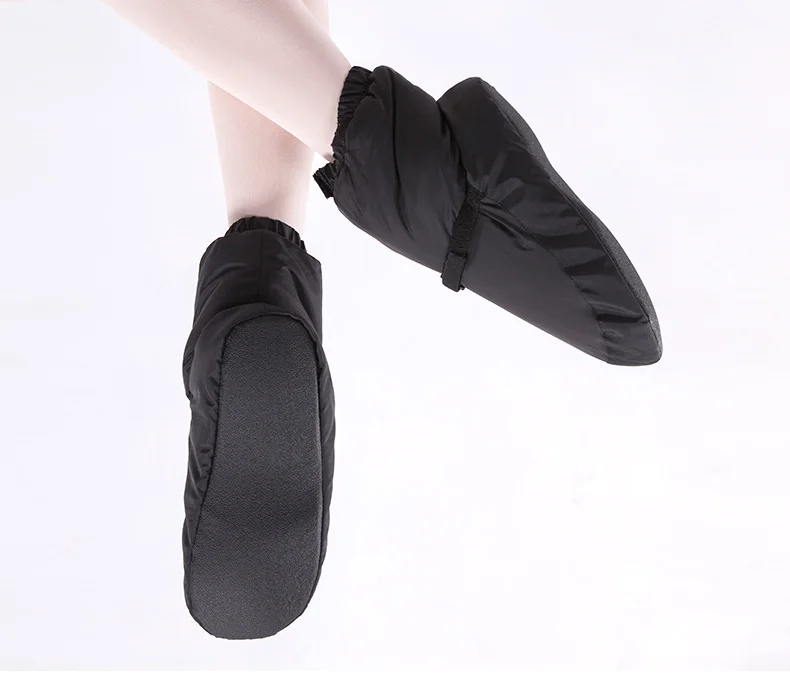 Elasta Bootie; теплые балетки для женщин; Танцевальная обувь; зимние теплые пуховые сапоги для женщин; Цвет фиолетовый, черный