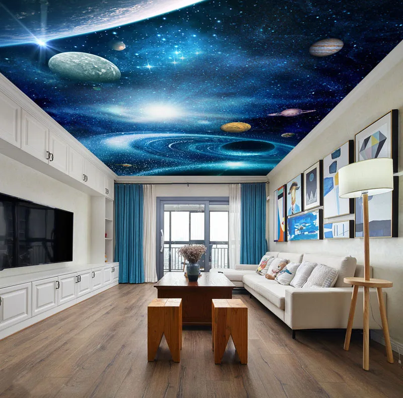 Universe Starry Sky Mural 3d Ceilings Mural 3d Wallpaper for Walls Living room 3d Murals wall 8d