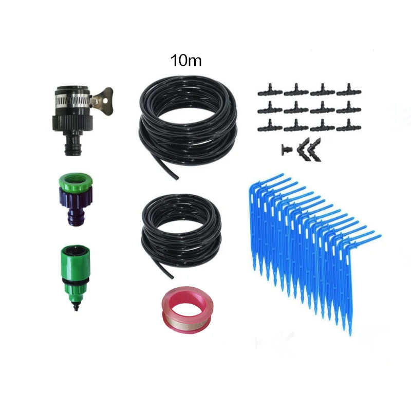 Микро Капельное орошение система Капельного Орошения Стрелка система полива сада горшок растения с автоматический, для теплицы полива - Цвет: 10m