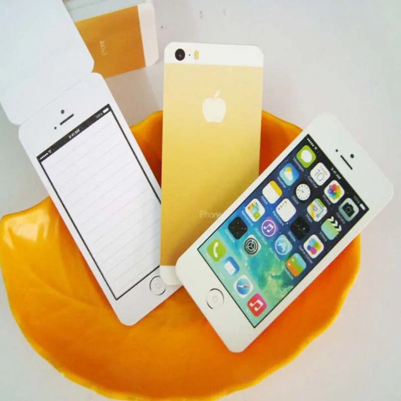 Kawaii креативные офисные принадлежности Iphone удобные блокноты Бумажные Клейкие