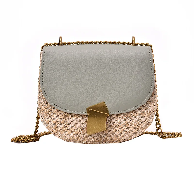 

2019 New Vintage Straw Flap Women's Fashion Linen Messenger Bag Lady Versatile Simple Style Beach Traveling Crossbody Bag Female