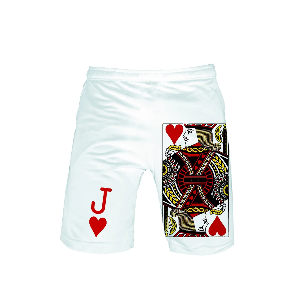 Poker 3D Jack queen King мужские шорты Горячая лето Homme Модные бермуды Уличная одежда Карго