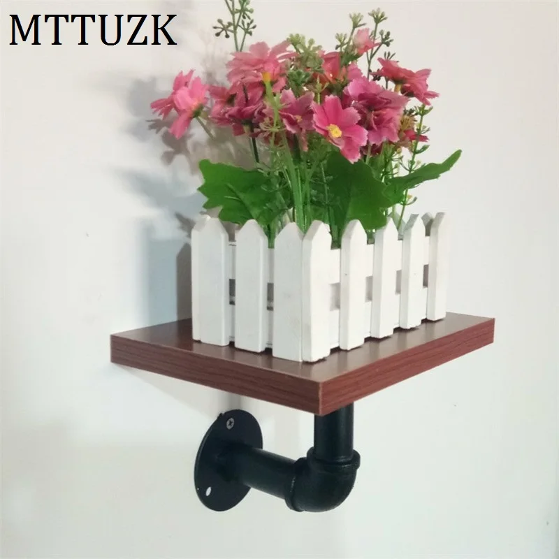 MTTUZK кованая железная полка для водопроводных труб настенная книжного шкафа