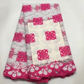 

Red + white African Lace Fabric High Quality 2019 French Lace Fabric Milk Silk Lace Nigerian Lace Fabric For Wedding Dress