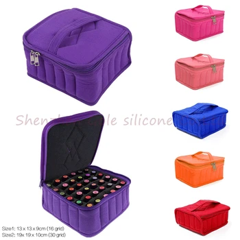 

Portable 16 Bottle 15ml Essential Oil Storage Bag Carrying Holder Case Travel Nail Polish Organizer Storage Box 10pcs