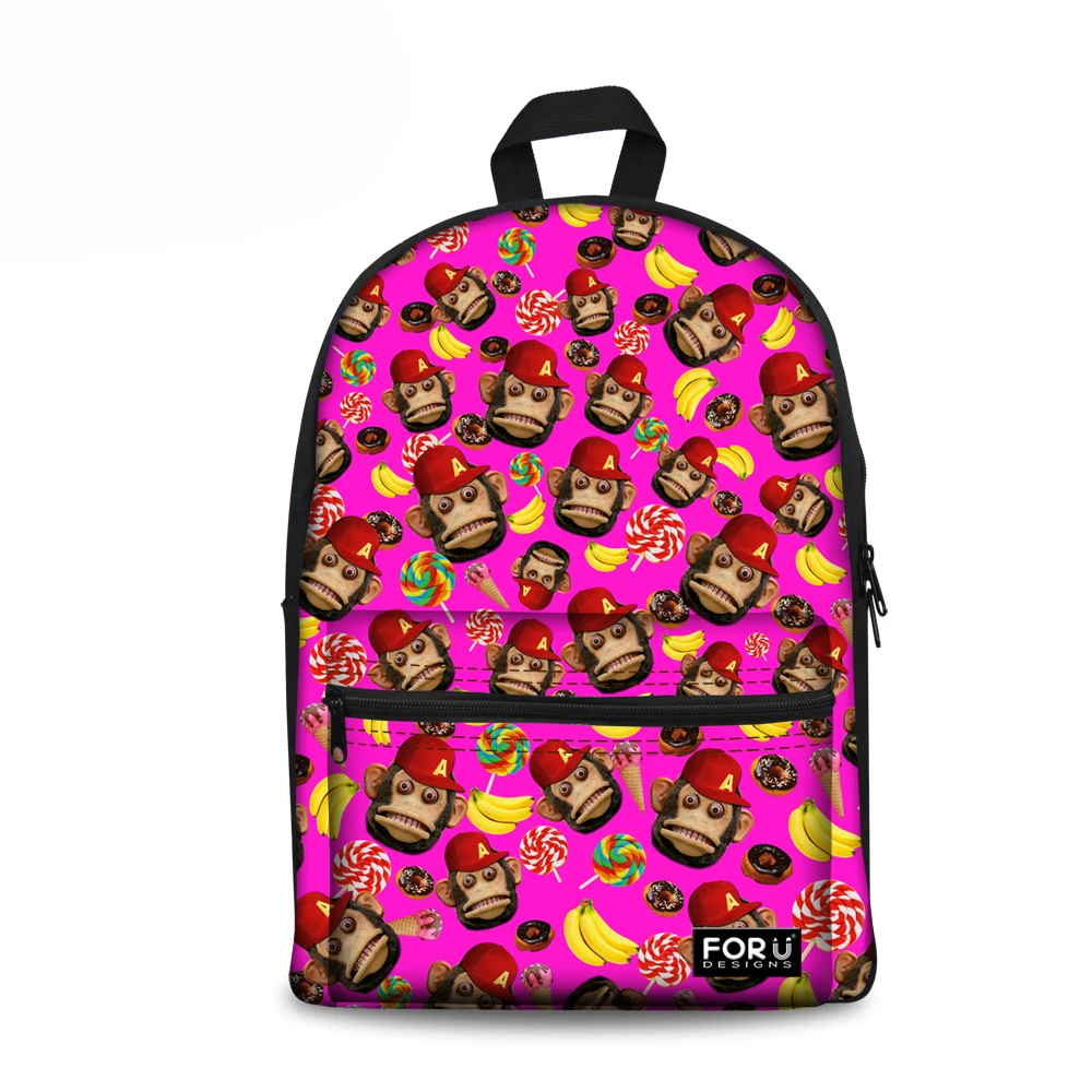 

Cute 3D Monkey Printing Backpack for Teenagers Girls Children School Backpack Casual Primary School Student Rucksack Mochila