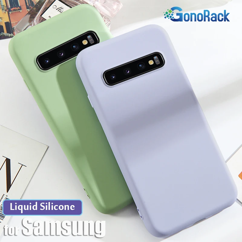 Жидкий силиконовый чехол для samsung A7 A9 2018 мягкий Galaxy S8 S9 S10e S10 Plus Note 8 9 A50 A70 протектор