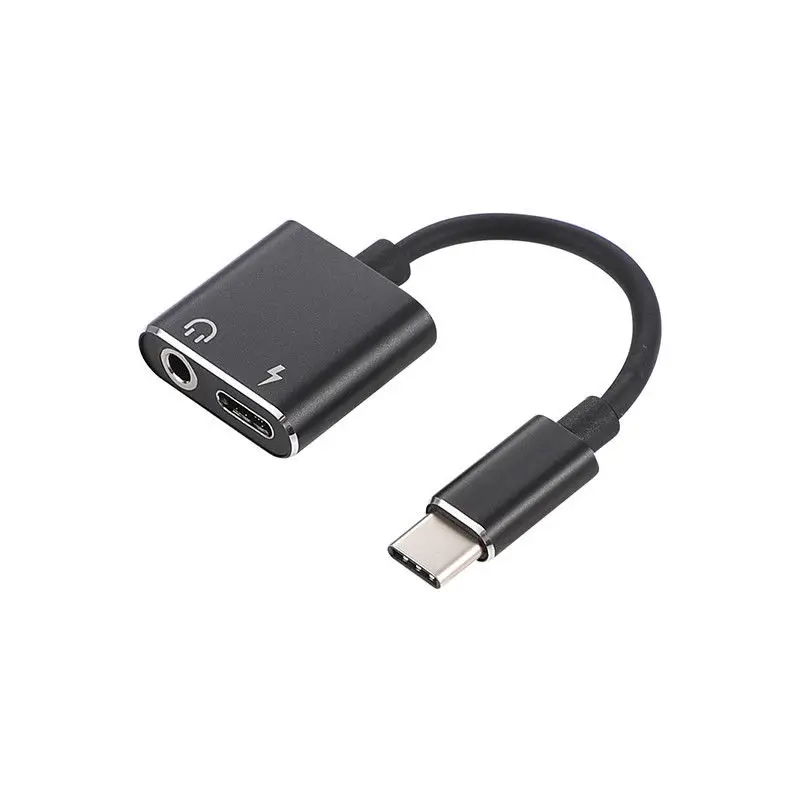 100pcs bundle 2 in1 USB C Type C to 3 5mm Headphone Jack Adapter AUX Sync Data Charge Cable 100 Pieces