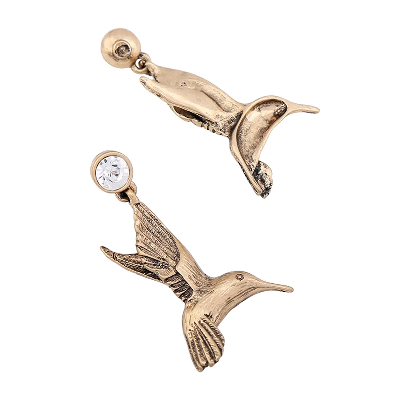 Оптовая цена старинный золотой сплав серьги капли в форме птицы 2017 Винтажные с