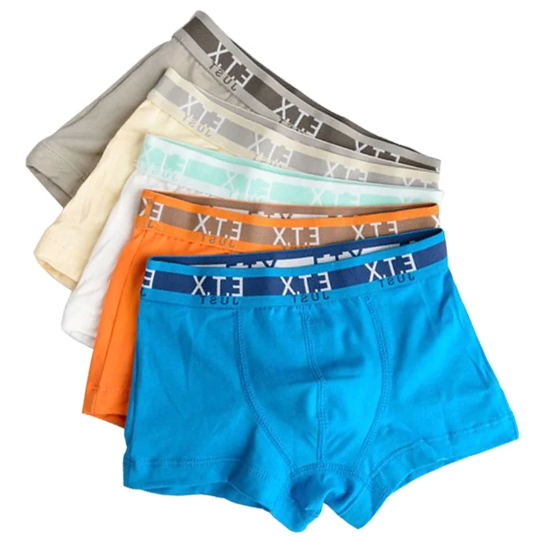 New 5 Pcs/lot Kids Boys Underwear 2 16Y Soft Cotton Comfortable Pure